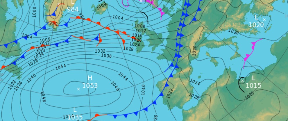 METEO 4 : Lecture de cartes météo